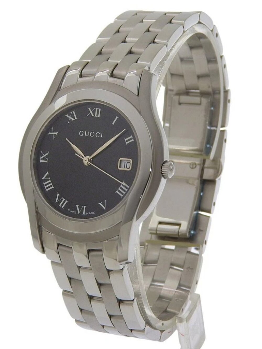 GUCCI G class Watches 5500M blackDial Stainless Steel Quartz Analog displa...